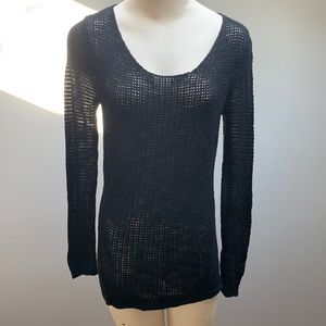 Mossimo Black See Through Long Sleeve Swea…